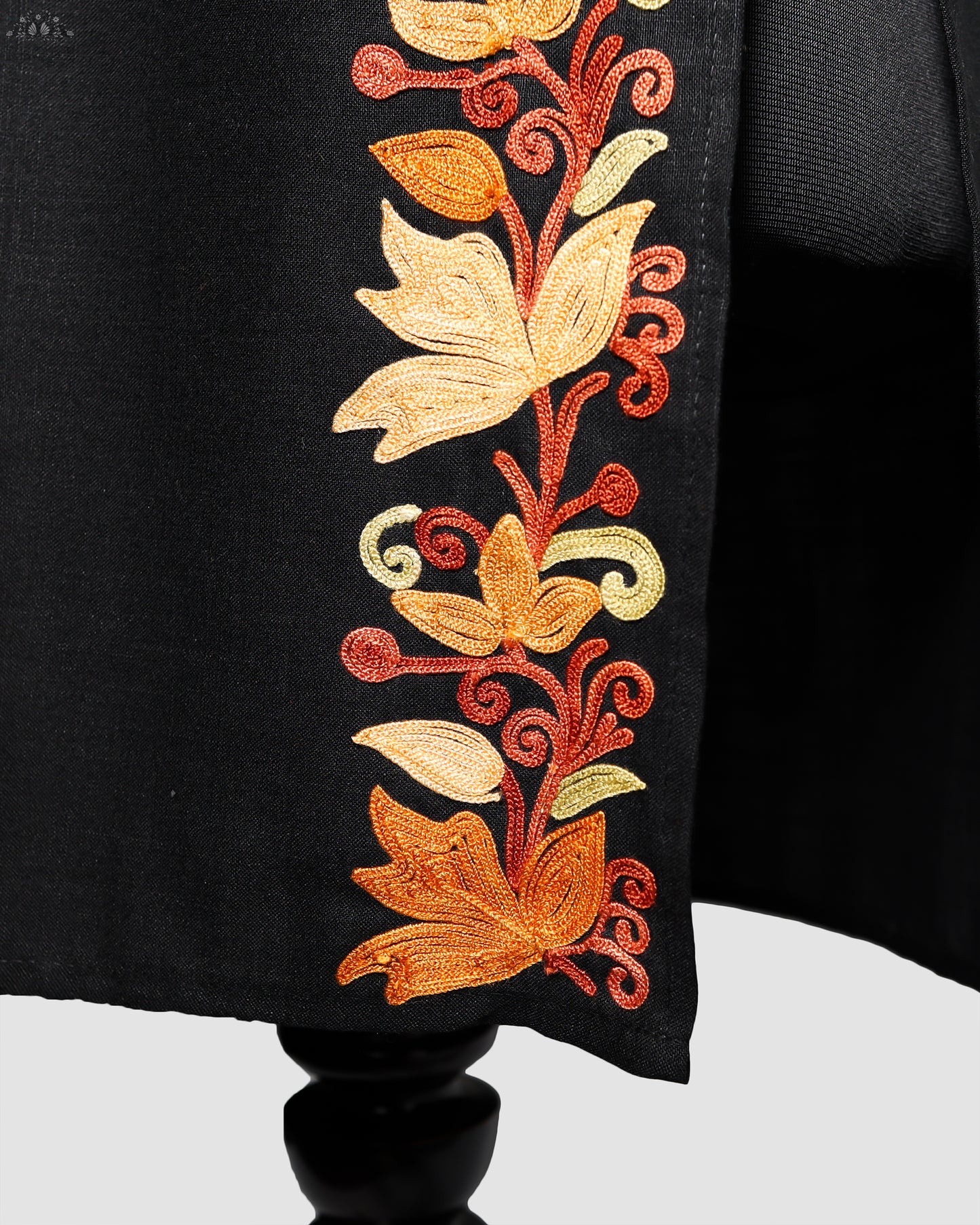 Maire Black Ruby Cotton Co-ord Set with Aari Embroidery