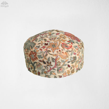 White Kani Print Cap