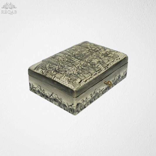 Jewellery Box Darbari Embossed, Gray