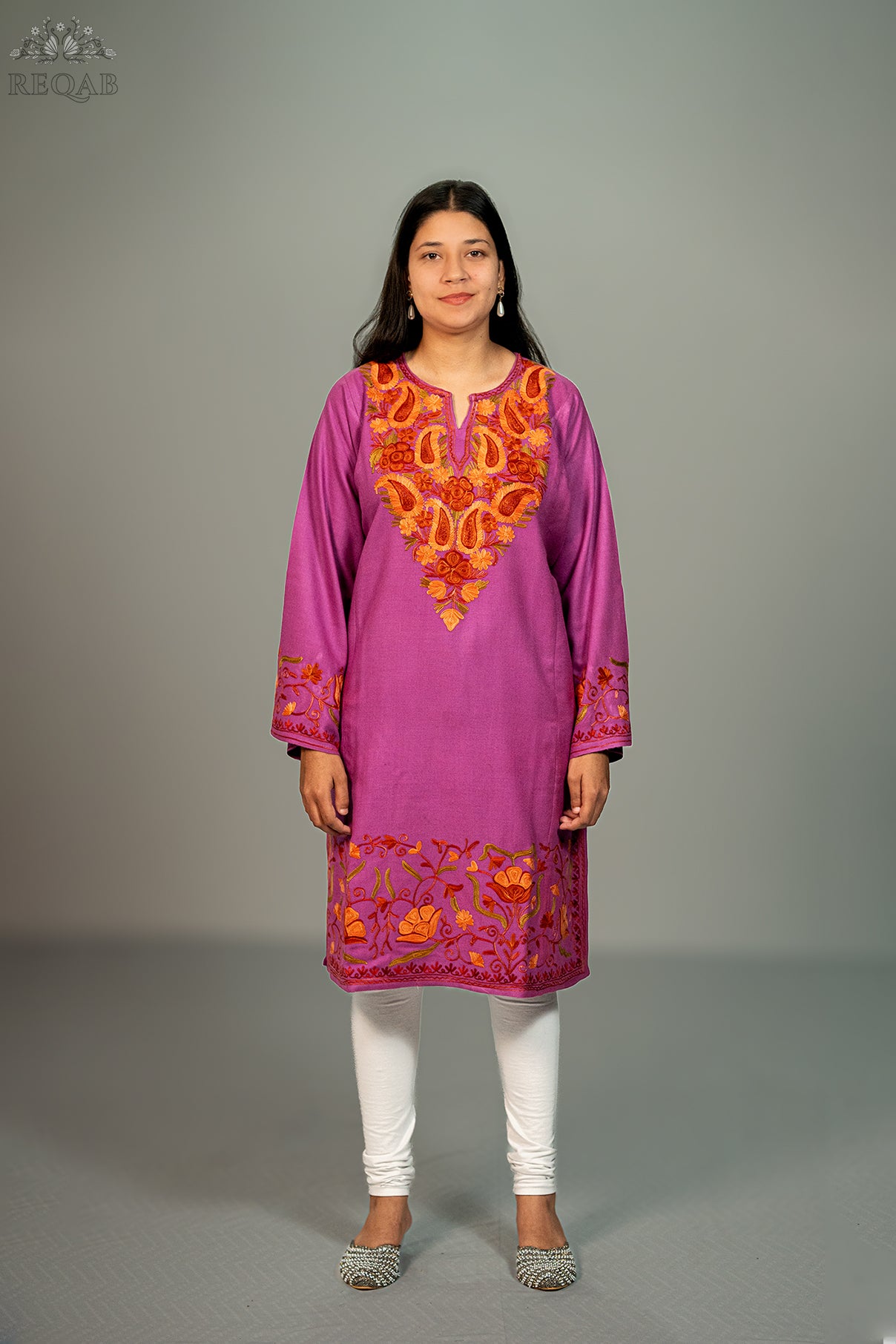 Royal Heath Pheran with Aari Embroidery