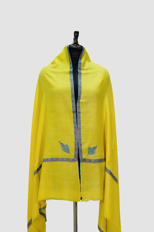 Confetti Yellow Hashidar Pashmina Shawl