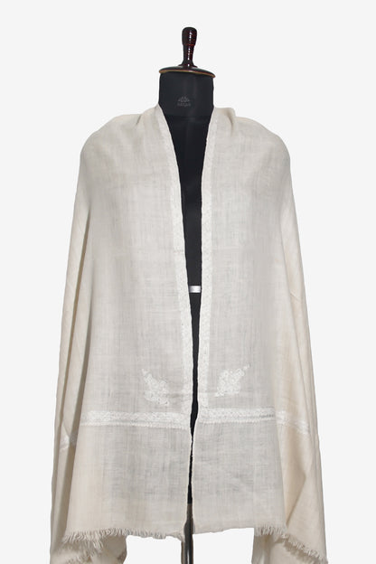 Pastel Grey Tone-on-Tone GI Pashmina Shawl