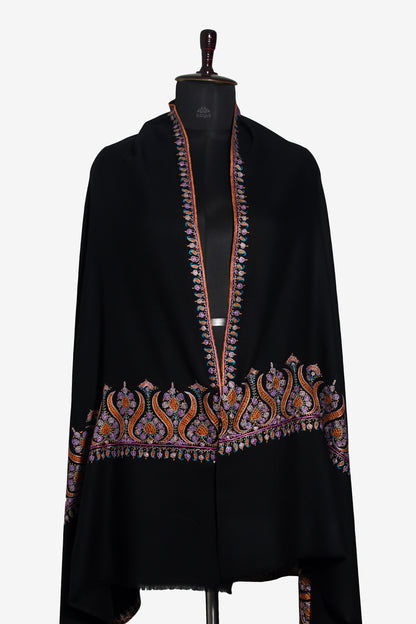 Smoky Black Pashmina Shawl