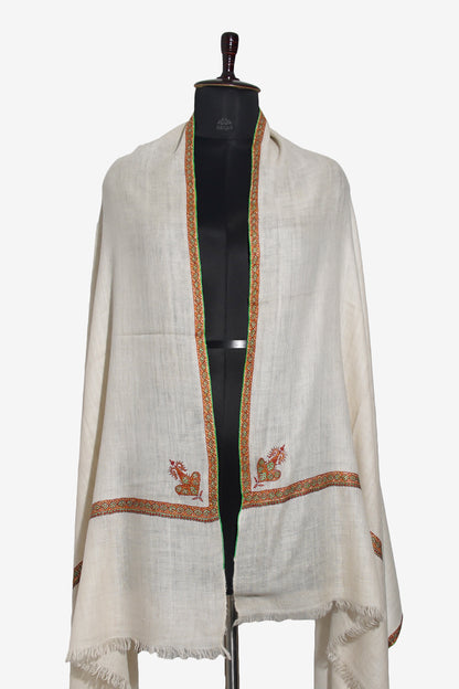 Pale Silver GI Pashmina Shawl