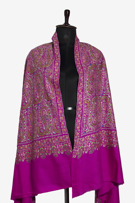 Fresh Eggplant Pashmina Shawl