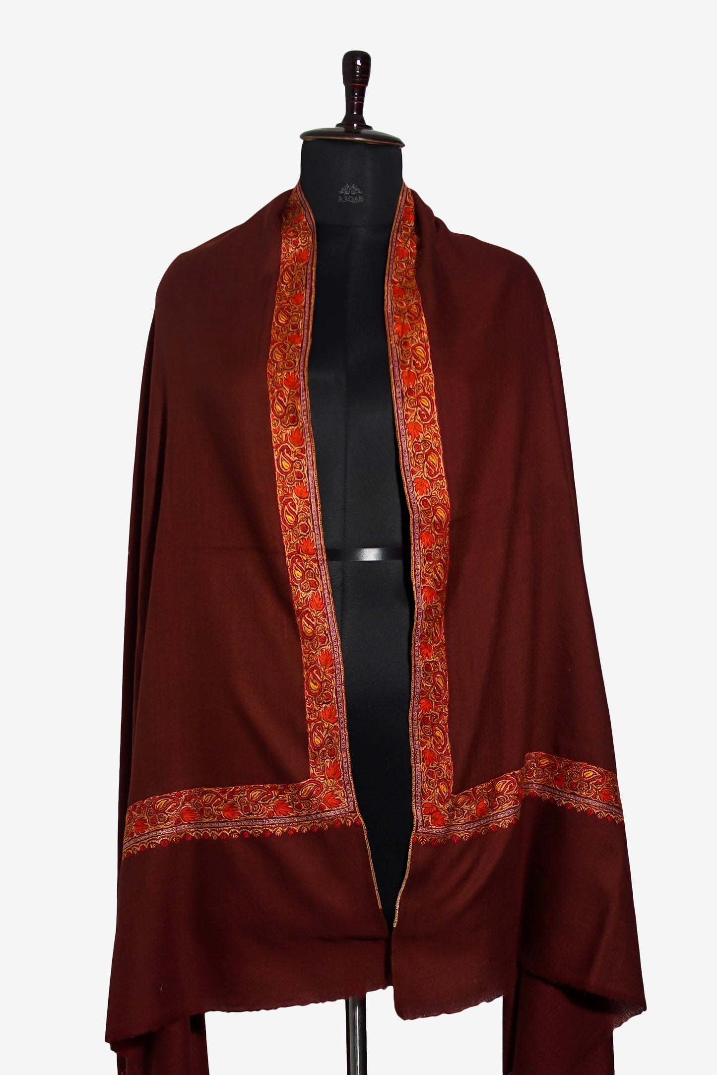 Chocolate Cosmos GI Pashmina Shawl