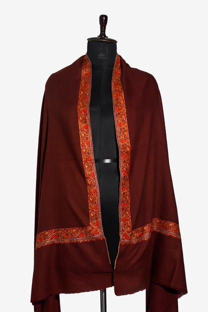 Chocolate Cosmos GI Pashmina Shawl