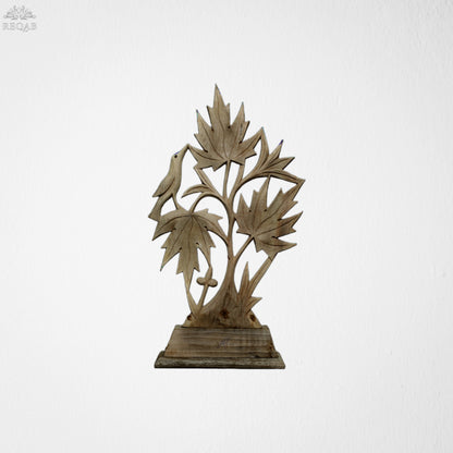 Carved Chinar Tree With Stand