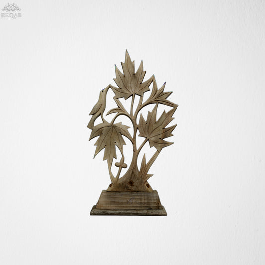 Carved Chinar Tree With Stand