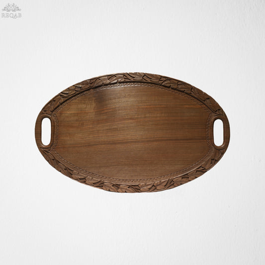 Oval Tray (Chinar Work On Border)