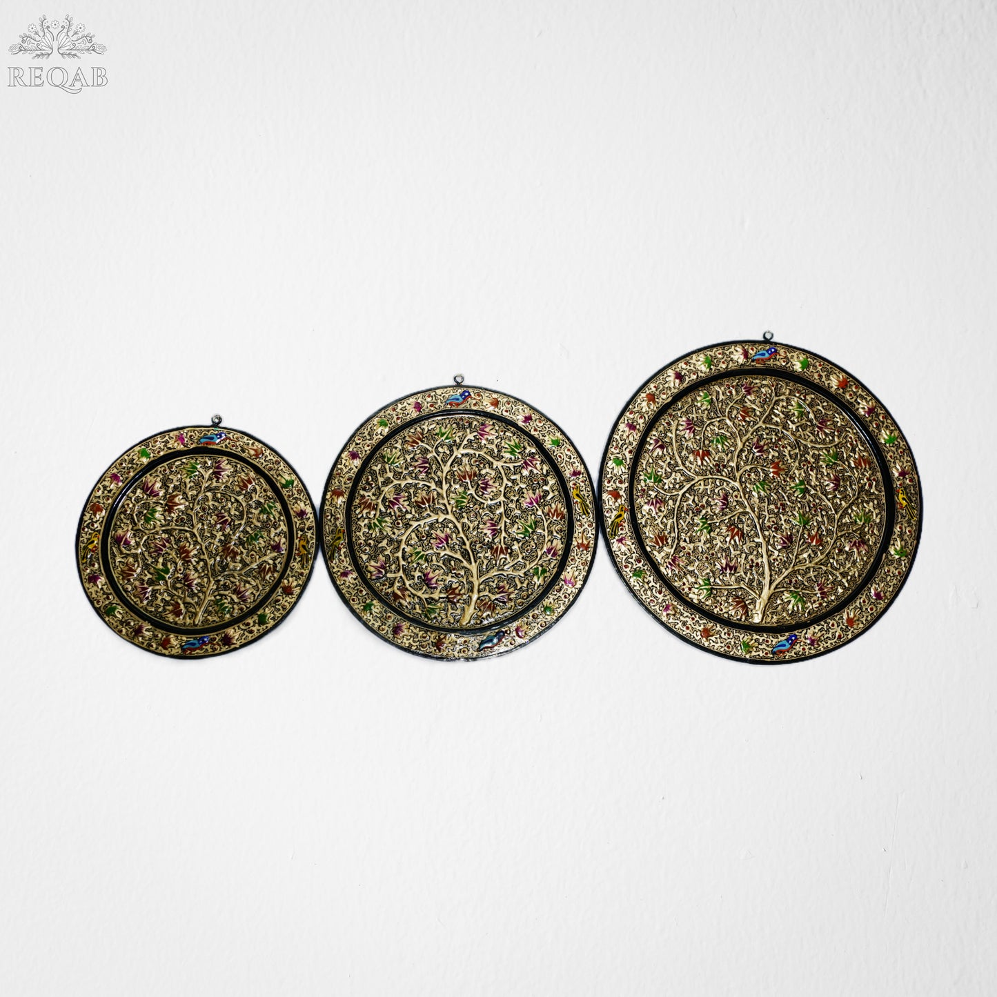 Embossed Wall Plate Set Of 3