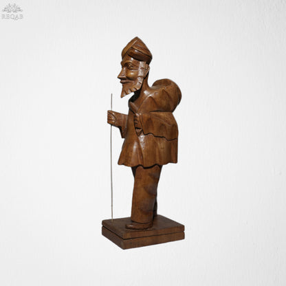 Carved Washerman Figure