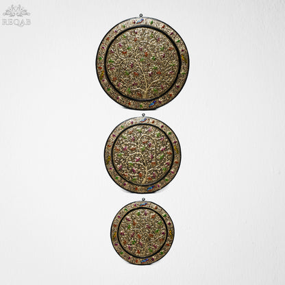 Embossed Wall Plate Set Of 3