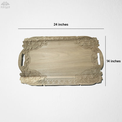 Carved Rustic Tray