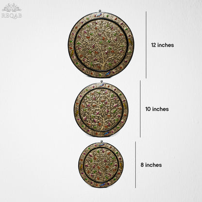 Embossed Wall Plate Set Of 3