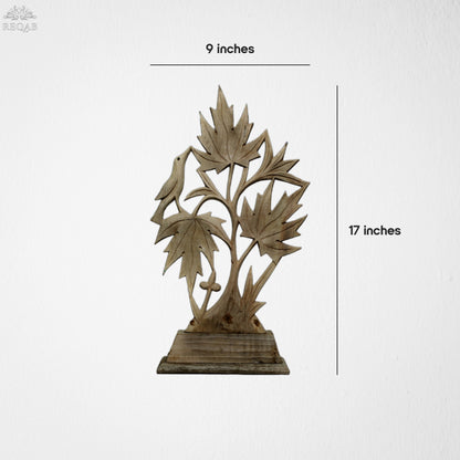 Carved Chinar Tree With Stand