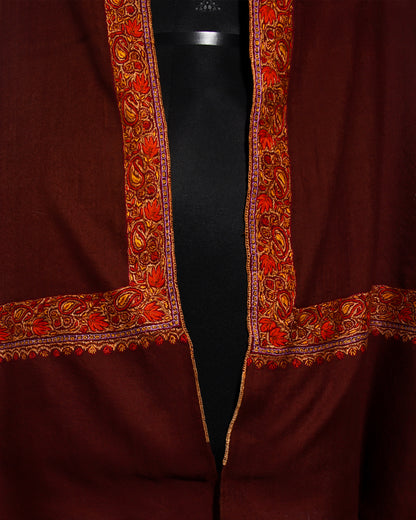 Chocolate Cosmos GI Pashmina Shawl