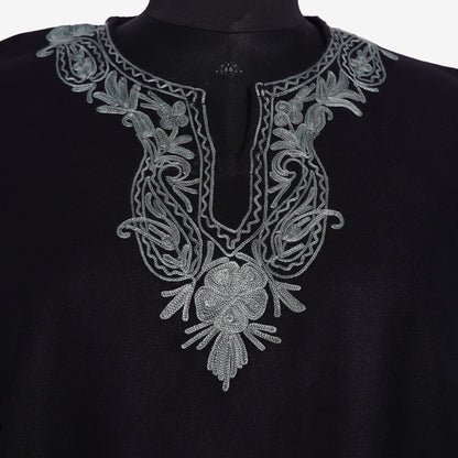 Twilight Mist Pheran with Aari Embroidery