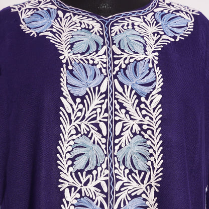 Russian Violet Pheran with Aari Embroidery