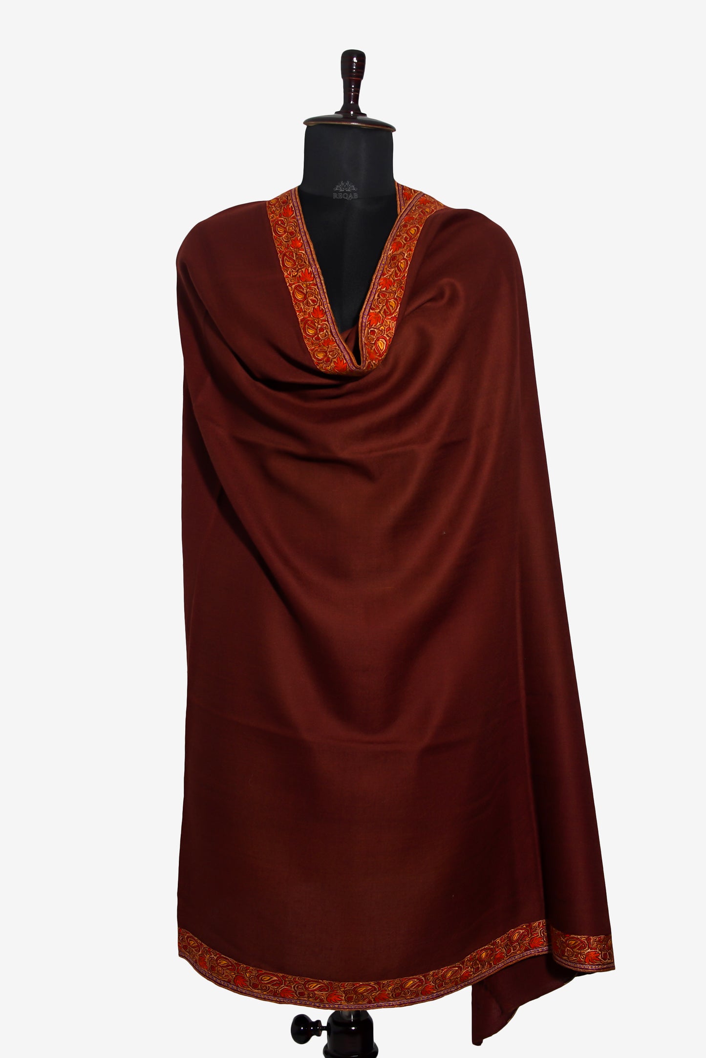 Chocolate Cosmos GI Pashmina Shawl