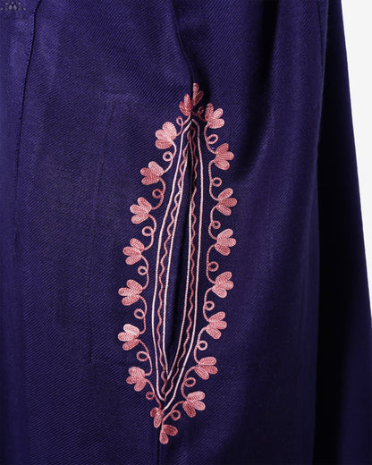Misty Lagoon Pheran with Aari Embroidery