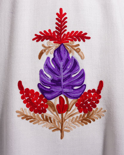 Frosted Lilac Pheran with Aari Embroidery
