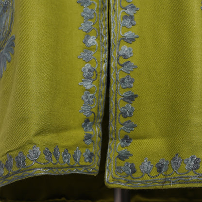 Autumn Olive Jacket with Aari Embroidery