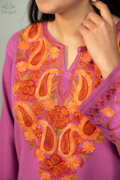 Royal Heath Pheran with Aari Embroidery