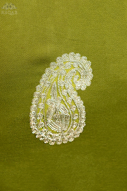 Brass Green Pheran with Zari Embroidery