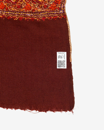 Chocolate Cosmos GI Pashmina Shawl