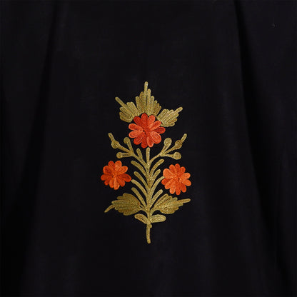 Chinese Black Pheran with Aari Embroidery