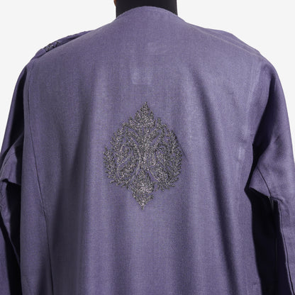 Twilight Fog Pheran with Zari Embroidery