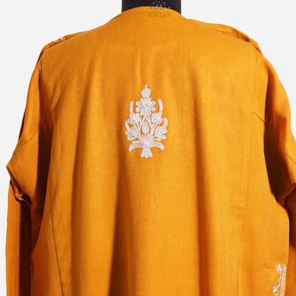 Golden Sunrise Pheran with Zari Embroidery