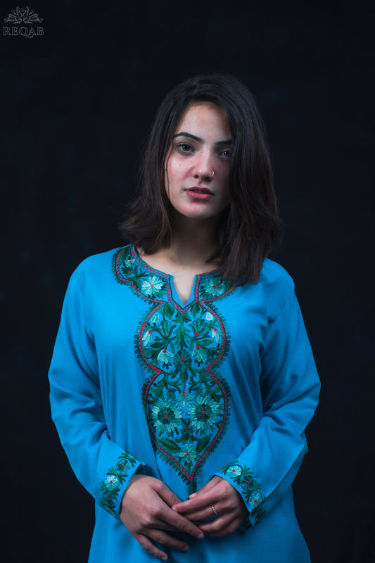 Medium Turquoise Summer Cool Kurti