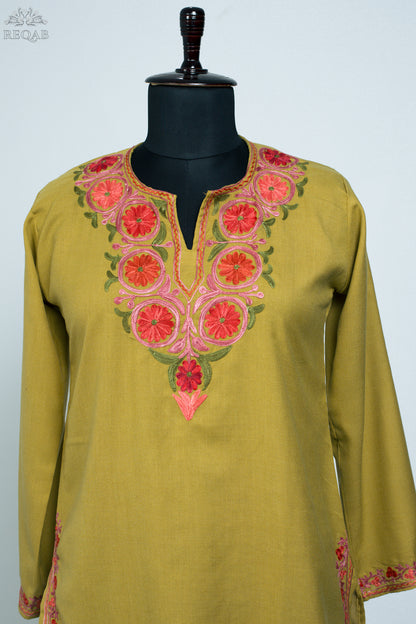 Luxor Gold Summer Cool Kurti with Aari Embroidery