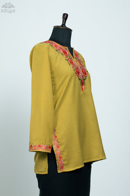 Luxor Gold Summer Cool Kurti with Aari Embroidery