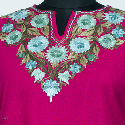 Old Rose Summer Cool Kurti with Aari Embroidery