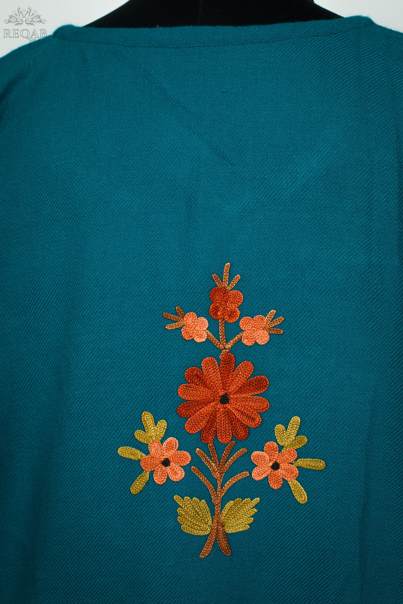Blue Lagoon Pheran with Aari Embroidery