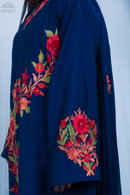 Midnight Express Three-Piece Suit with Aari Embroidery