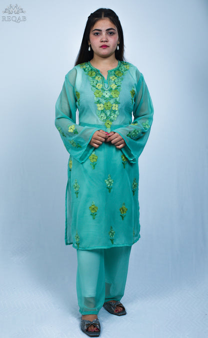 Acapulco Three-Piece Suit with Aari Embroidery