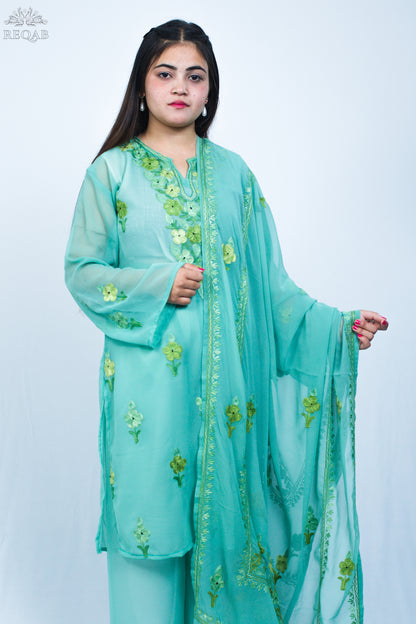 Acapulco Three-Piece Suit with Aari Embroidery