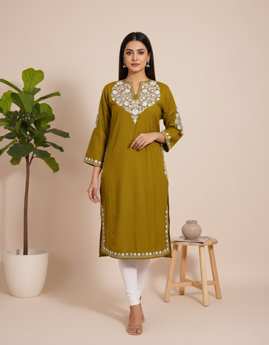 Pirate Gold Pheran with Aari Embroidery