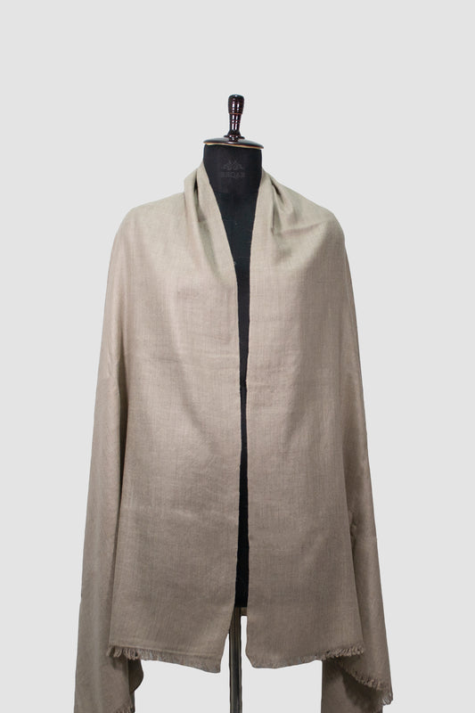 Stark White Solid Pashmina Shawl