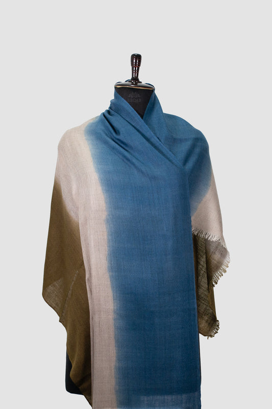 Endeavour, Pearl Bush & Muesli Tri-Tone Pashmina Stole