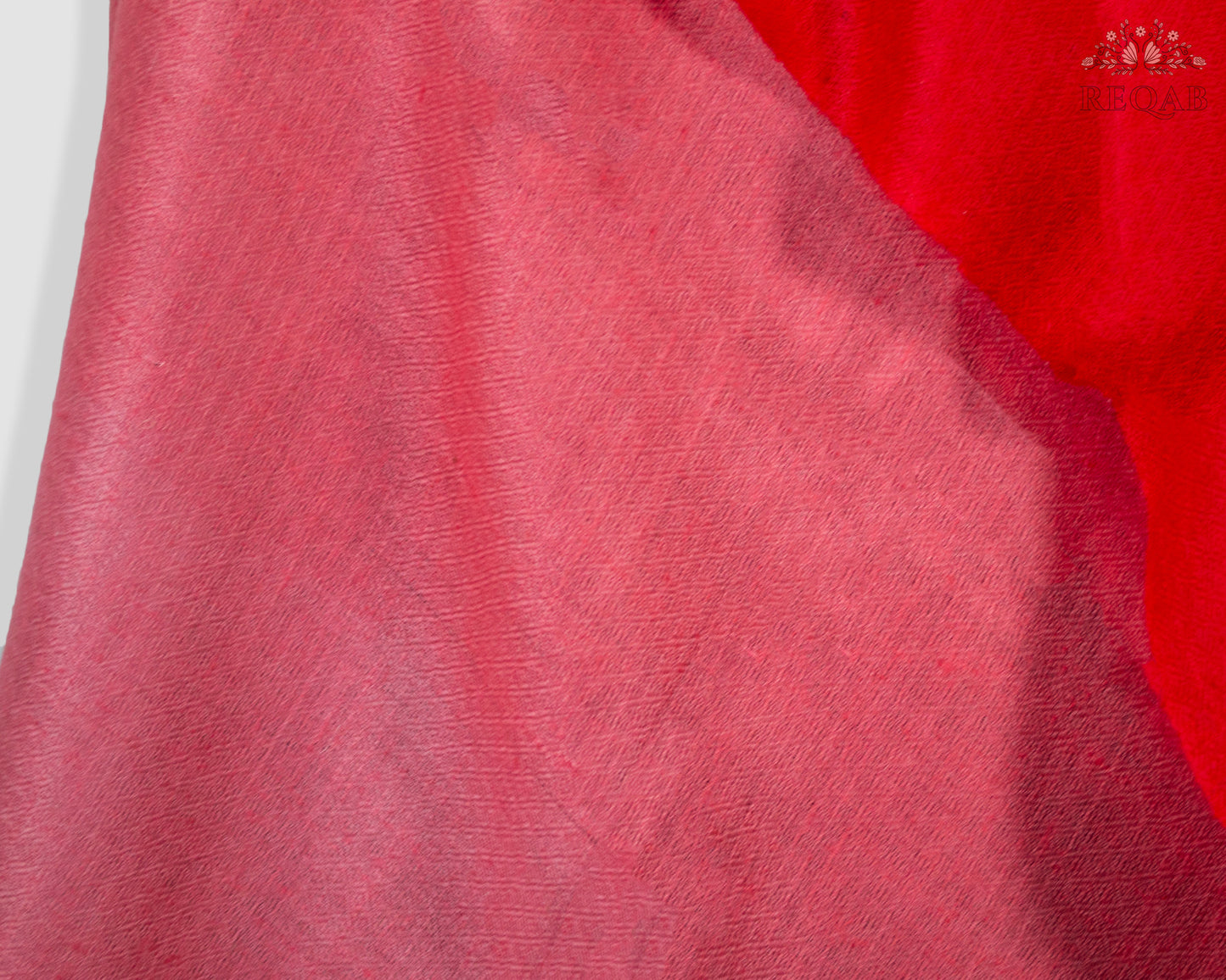 Torch Red & Light Coral Duo-Tone Pashmina Stole
