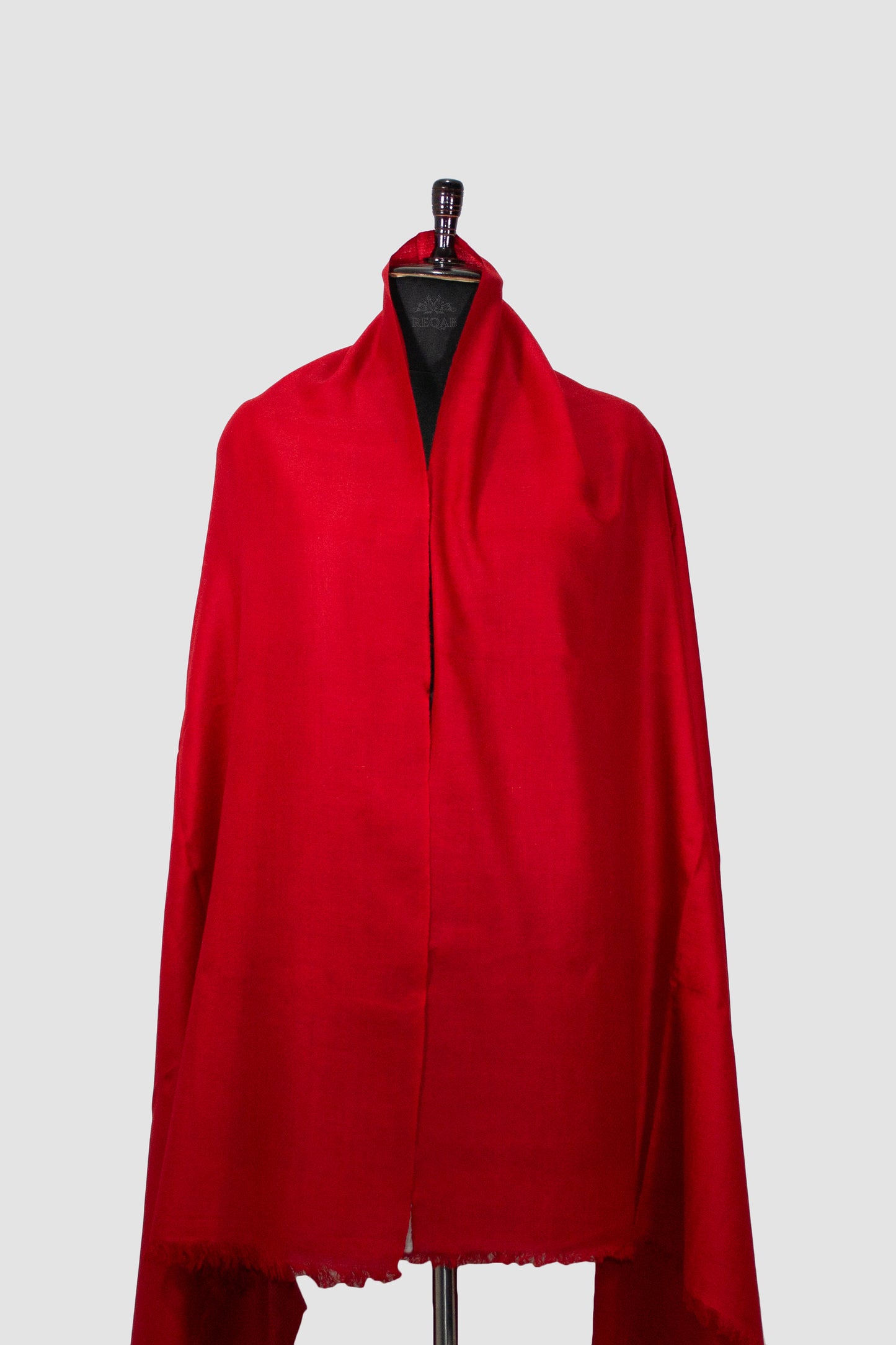 Free Speech Red Solid Pashmina Shawl