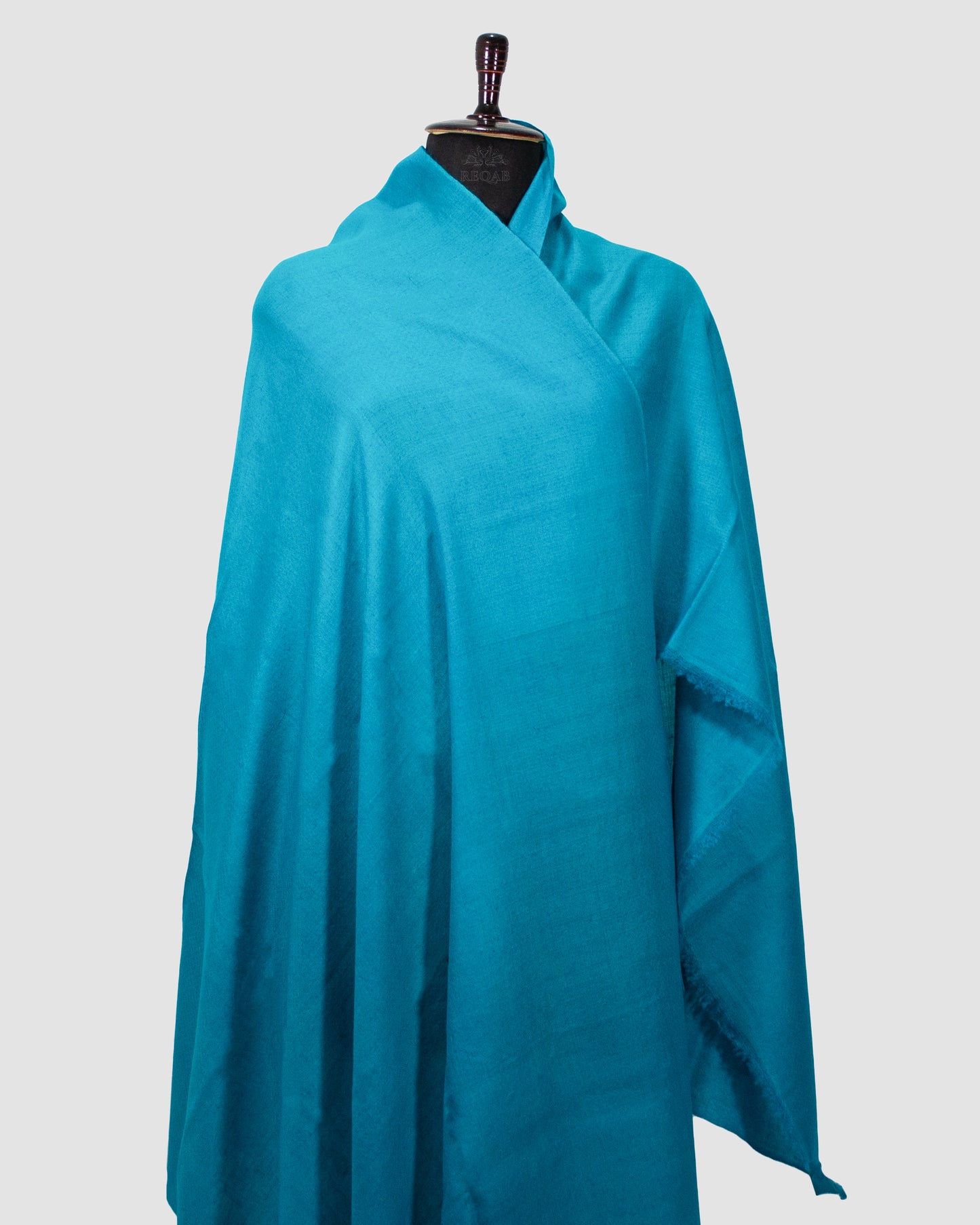 Pelorous Blue Solid Pashmina Shawl