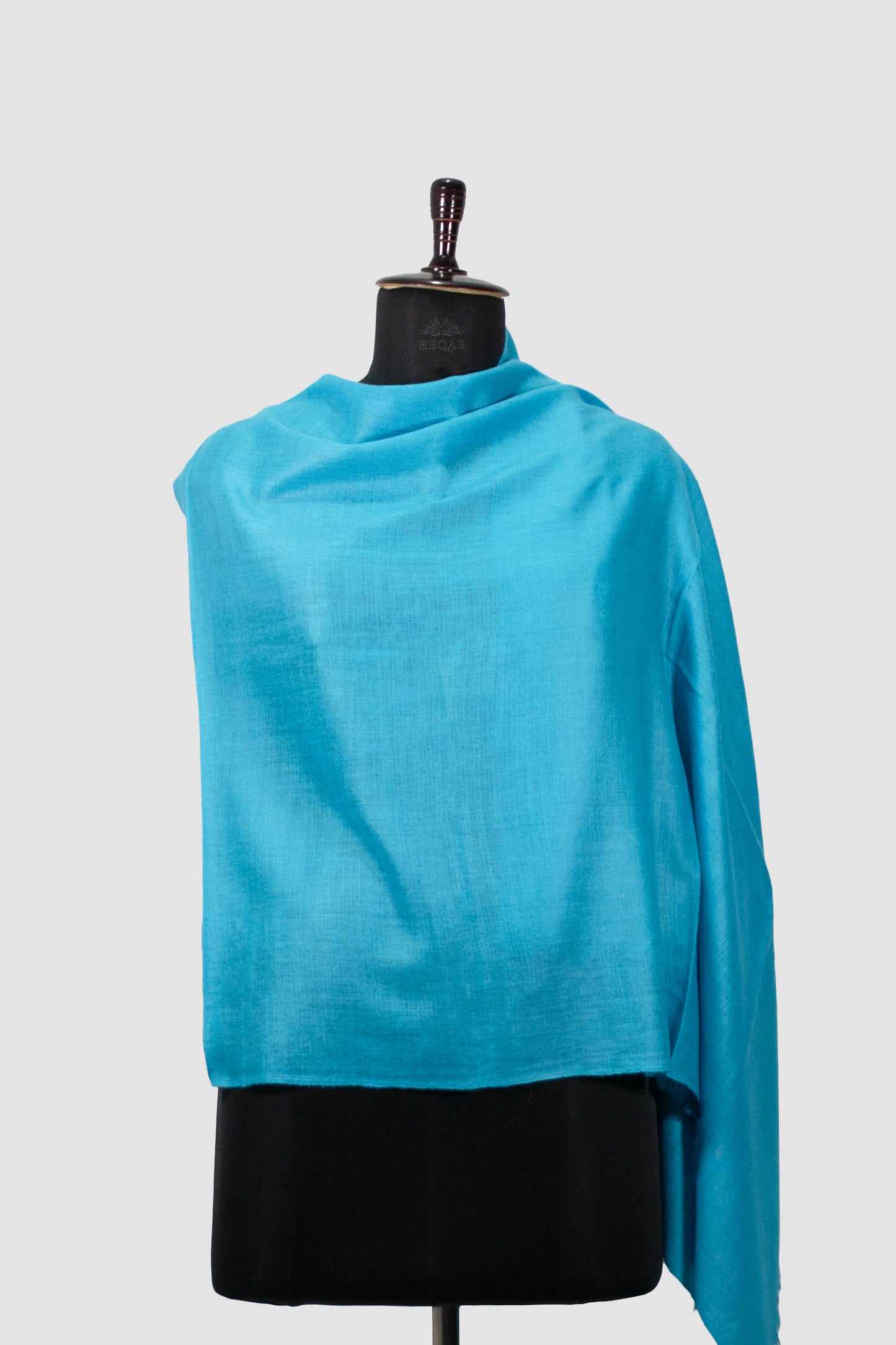 Iris Blue Solid Pashmina Stole