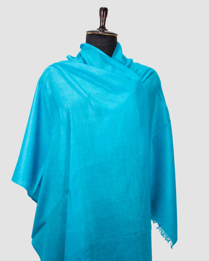 Iris Blue Solid Pashmina Stole