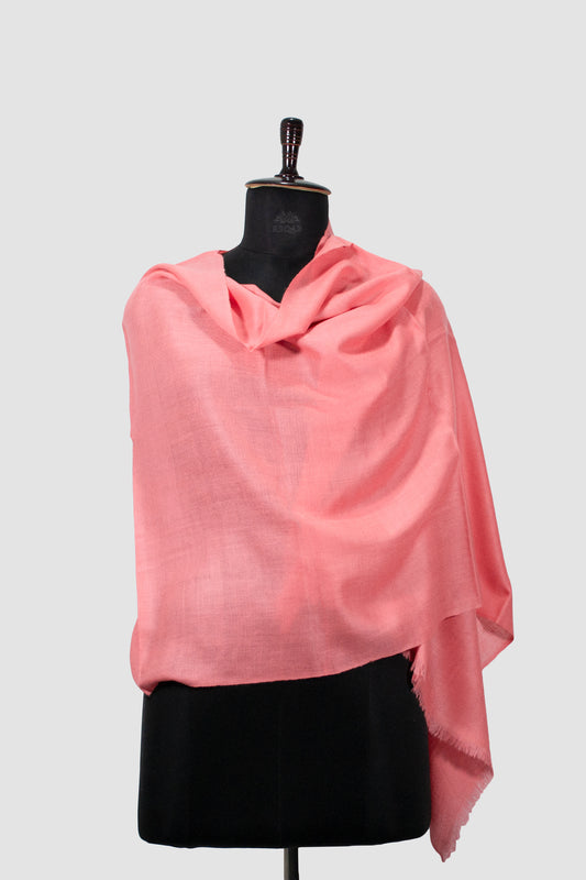 Mona Lisa Pink Solid Pashmina Stole